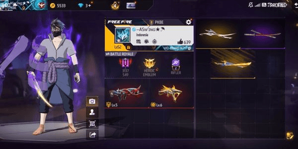 Gambar Product AKUN FF EVOUGUN ON OTW MAX 2 & VAULT GAGAH AMAN ANTI HACK BACK BERGARANSI 1000 % MURAH BANGET