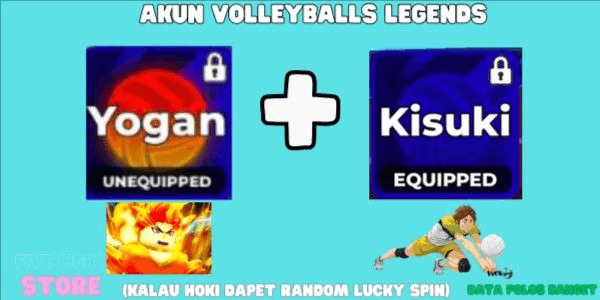 Gambar Product Yogan (Style) + Kisuki (Style) |LVL 15+|DATA POLOS +13 | INSTANT DELIVERY | NO SCRIPT | - Volleyball Legends