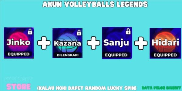 Gambar Product Jinko (Style)+ Kazana (Style) + Sanju (Style) + Hidari (Style)|LVL 15+|DATA POLOS +13 | INSTANT DELIVERY | NO SCRIPT | - Volleyball Legends