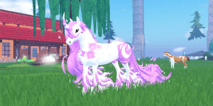 Purple Hollyhoof Horse