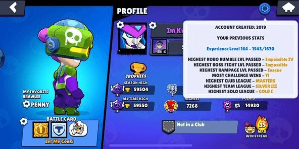 Gambar Product 59K TROPHY | 286 SKINS | 95 BRAWLERS | 37 MAXED | 30 HYPERCHARGED | 6 HC SKINS | 7 LEGENDARY SKINS