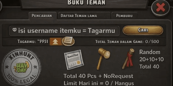 Land Expansion = 40 Pcs Expansion Land (Land Deed, Wooden Mallet, Land Stake/Stake Marker)