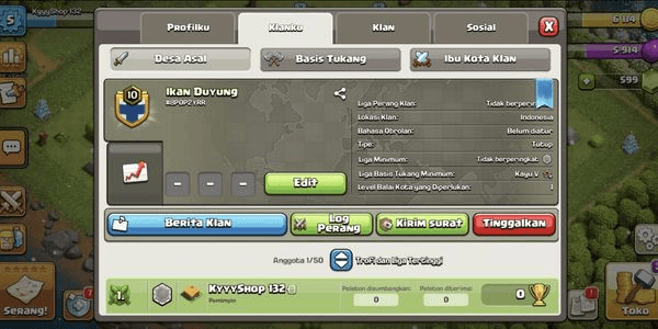 Gambar Product 	Clan Level 10