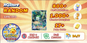 [Global] 800+ Pack Hourglass | 1000+ Wonder Hourglass | 17+ Pokémon Gold | 430 Draws | AR Card x1 Random - Pokemon TCG Pocket