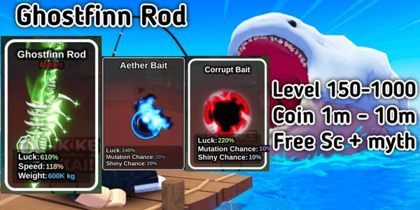 Gambar Product AKUN FISH IT! GHOSTFINN ROD POLOSAN