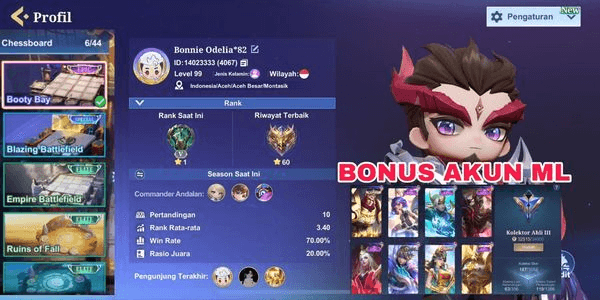 Gambar Product Akun mcgg murah | commander banyak | siap main & mabar | aman bergaransi 100% terpercaya