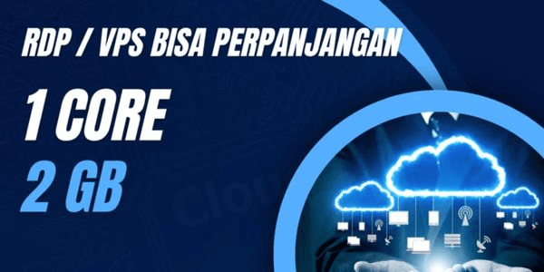 Gambar Product RDP / VPS Ram 2GB 1 Core / 1 Vcpu Ram 2 GB Bulanan Mingguan Harian Tahunan Murah linux