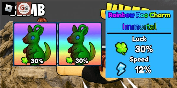 Gambar Product SOUVENIR RAINBOW ROO CHARM - LUCK 30% + SPEED 12% - Climb and Jump Tower