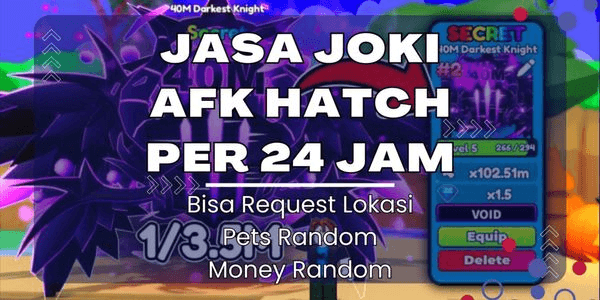 Gambar Product Joki Afk Hatch Per 24 Jam | Tap Simulator