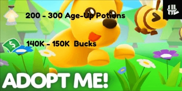 Gambar Product Akun Adopt Me! 140K+ Bucks | 200 Age-Up Potions