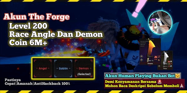 Gambar Product Akun Race Angel Demon Goblin | Coin 6M+ | Lvl 200 | By XiieStore