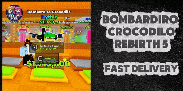 Gambar Product Bombardiro Crocodilo Rebirth 5 - Break a lucky Block!