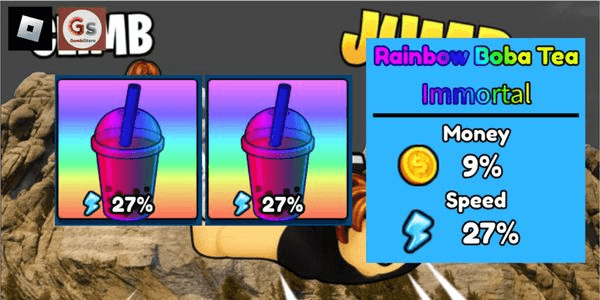 Gambar Product SOUVENIR RAINBOW BOBA TEA - Speed 27% + Money 9% - Climb and Jump Tower