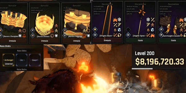 Gambar Product #44 End Game | Archangel | Max Level, Gold 8.2M | Gargantuan Dragon Slayer +7 | Heavenite Full Rune | Full Suryafal Armour | Clean Acc