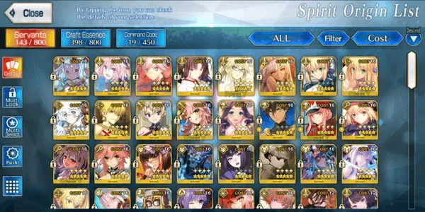 [NA] FGO NA Account 30 SSR (34 NP)