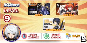 Asia | Male JY31LV9 | Hugo + Koleda + Harumasa | Email acc | Zenless Zone Zero