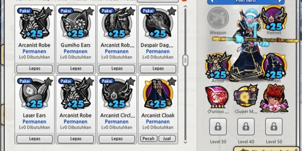 Gambar Product Akun Lost Saga Origin Murmer 1 Hero Unique Permanen dan Herper Ramai