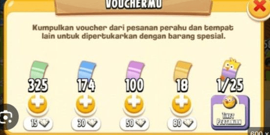 Gambar Product 500 MIXED VOUCHERS (YELLOW, BLUE, PURPLE, GREEN)