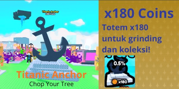 Gambar Product Titanic Anchor - 180X Coin Totem - Roblox Chop Your Tree