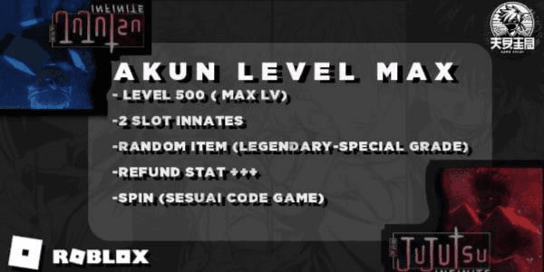 Gambar Product Akun Level 420 Max | Jujutsu Infinite