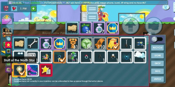 Gambar Product Dr title + Mercy + Ssup + Growpass (10$) + North staff (10$) + Digger + Feye + 187 Token + Infinity wings + 1.9M Gems