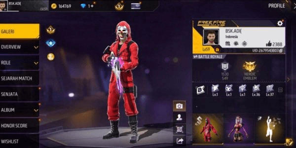 Gambar Product FF ACCOUNT SG 2 EVOUGUN ON & VAULT SECURE SAFE ANTI HACK BACK GUARANTEED 1000% VERY CHEAP