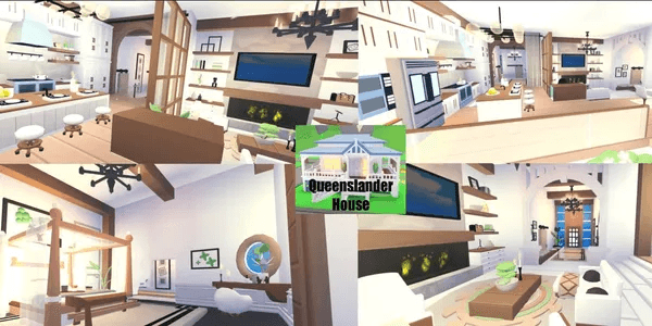 adopt me house beige modern house
