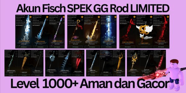 Gambar Product Akun FISCH Spek Rod Udah Gacor