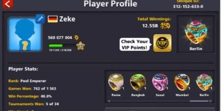 Gambar Product 6 Legendary Cue, Coin 700M +, Login FB (Data Sesuai Gambar)