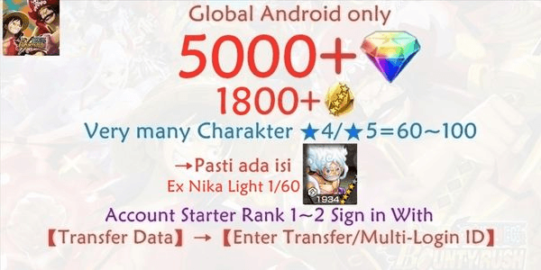 Gambar Product Akun OPBR ONE PIECE Bounty Rush-2