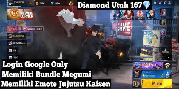 Gambar Product CHEAP AND SAFE NEWBIE FREE FIRE ACCOUNT 100%