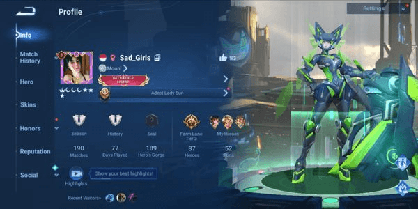 Gambar Product AKUN HOK SKIN MEWAH FULL GARANSI