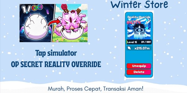 Gambar Product NEW MOST OP SECRET REALITY OVERRIDE 200M+ Power | Tap Simulator