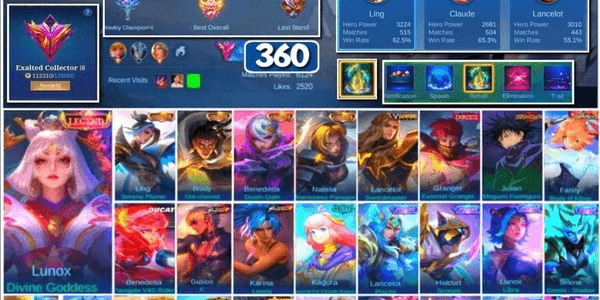 Gambar Product #3371 | 360 Skins | Legend Lunox | Collector Ling Brody Benedetta Natalia | Drawing Lancelot | Exorcist Granger | JJK Megumi
