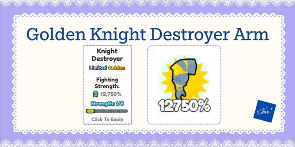 Gambar Product Golden Knight Destroyer Arm (12,750% Boost Strength)