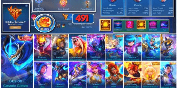 Gambar Product #3374 | 491 Skins | Legend Gusion Franco | Collector Natalia | Ducati Leomord | 11.11 Hayabusa | Zenith Selena