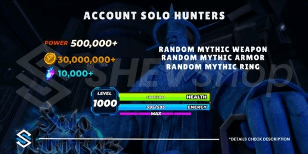 Gambar Product SOLO HUNTERS ACCOUNT - MAX LEVEL