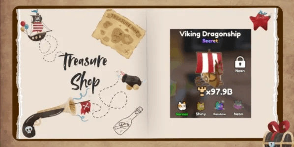 Gym Star Simulator | Viking Dragonship (x97.9B Muscle Growth)