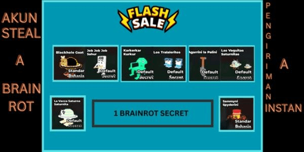 Gambar Product AKUN STARTER 1 SECRET 3M+/DETIK | STEAL A BRAINROT
