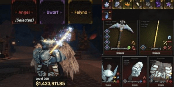 Gambar Product AKUN THE FORGE GG LEVEL MAX| PICKAXE PRISMATIC FULL RUNE | RACE ANGELXFELYNX | BONUS 1.4M GOLD + ORE