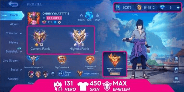 Gambar Product [#FS1] FLASH SALE! AKUN MLBB | HERO & EMBLEM MAX | 400+ SKIN | MURAH - AMAN - GARANSI