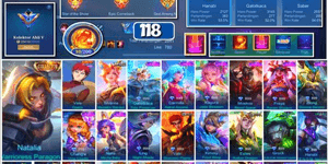  #3381 | 118 Skins | Collector Natalia | Gusion (Rare/Gacha) | Many Epic | Safe Account