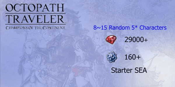 Gambar Product Reroll Account Octopath Traveler CotC [SEA]