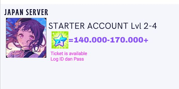 Gambar Product [Japan server] AKUN STARTER/REROLL BangDream JAPAN SERVER #1