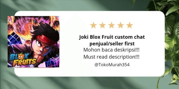 Gambar Product Joki Blox Fruit chat seller first