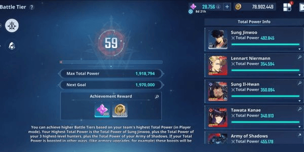 Gambar Product AKUN 280++ SSR + BATTLE TIER 59 POWER 1,9 JT + ESSENCE 29K + 2 HUNTER COLLAB FRIEREN + 8 SKIN BERBAYAR + 11 SKIN LIMITED + SJW POWER 493K ATTACK 52K