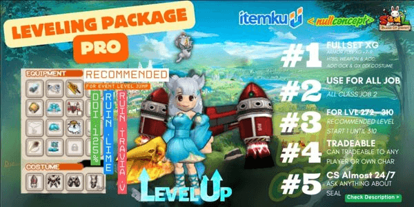 Gambar Product Server Duran - Paket Leveling Pro | Rata XG | Bonus Cegel + Permata + Pet