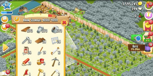 Gambar Product Level 60 | Barn Storage 4000+ | Silo Storage 1000+ | Coins 1M+ | Expand Material Barn