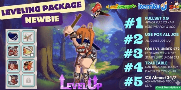 Gambar Product Server Arus - Paket Leveling Pemula | Rata XG | Bonus Cegel + Permata + Pet