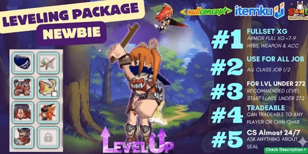 Flow Server - Beginner Leveling Package | XG Rate | Bonus Cegel + Gems + Pet